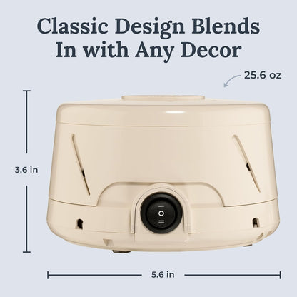 Yogasleep Dohm Classic (White) The Original White Noise Sound Machine, Soothing Natural Sounds from a Real Fan, Sleep Therapy for Adults & Baby, Noise Cancelling for Office Privacy & Meditation