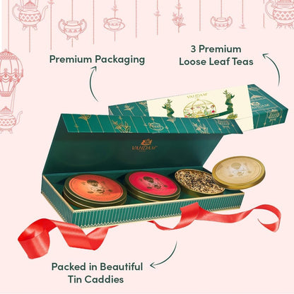 VAHDAM Assorted Green Tea Loose Leaf Tea Gift Set (10 Flavors) | Loose Leaf Green Tea Collection | Includes Himalayan Green Tea Varieties | Packed in Resealable Ziplock Pouches