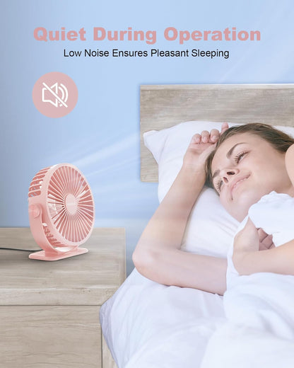 TriPole USB Desk Fan Small Portable, 360° Rotation Quiet Mini Personal Fan