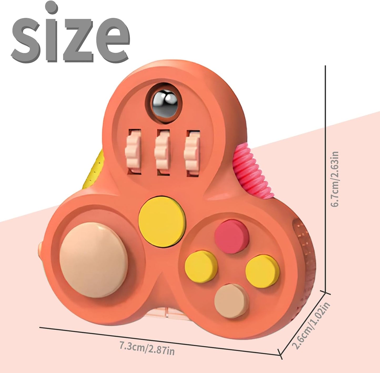 Yrissmiss Fidget Toys for Adults, Fidget Pad Easter Basket Stuffers for Boys Girls,Stress Relief Cube Clicker Controller with Quiet Fidgets,ADHD Autism Fidget Spinner for Office Desk Travel