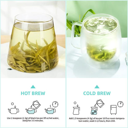 Essencesip Jasmine Pearl Green Tea Loose Leaf, 6oz Tin – 4x Scented Dragon Pearls with Deep Jasmin Aroma, Smooth Taste, USDA Organic, Ethically Sourced