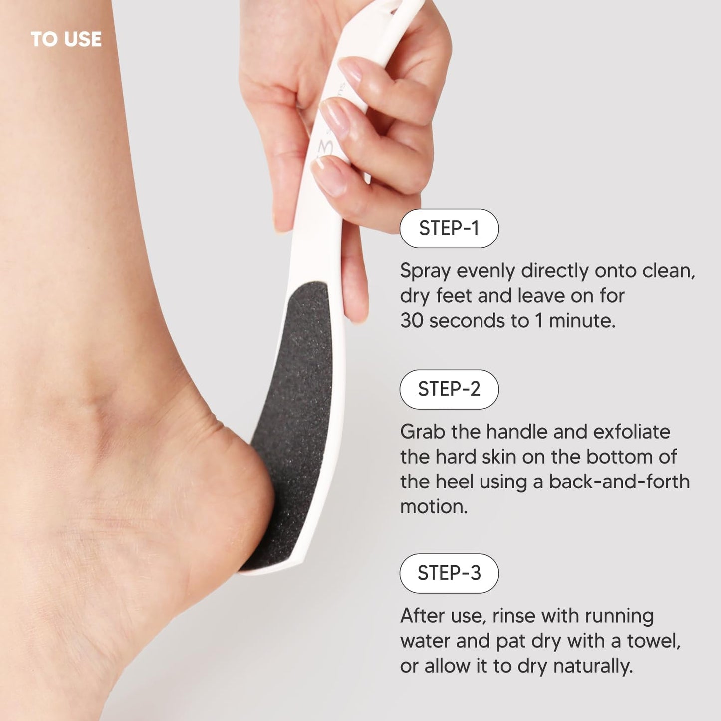 S-Line Emery Foot File, Colossal Double-Sided Pedicure Tool, Effective for Cracked Heel, Ergonomic Design for Easy Grip (White)