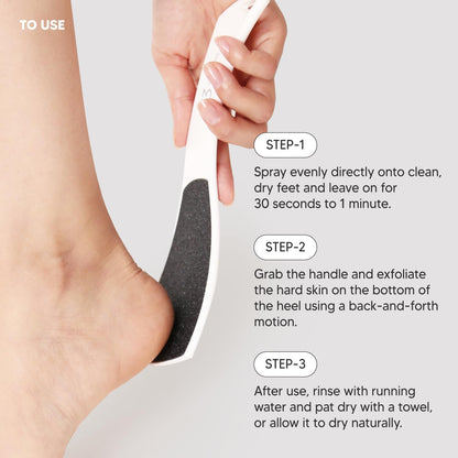 S-Line Emery Foot File, Colossal Double-Sided Pedicure Tool, Effective for Cracked Heel, Ergonomic Design for Easy Grip (White)