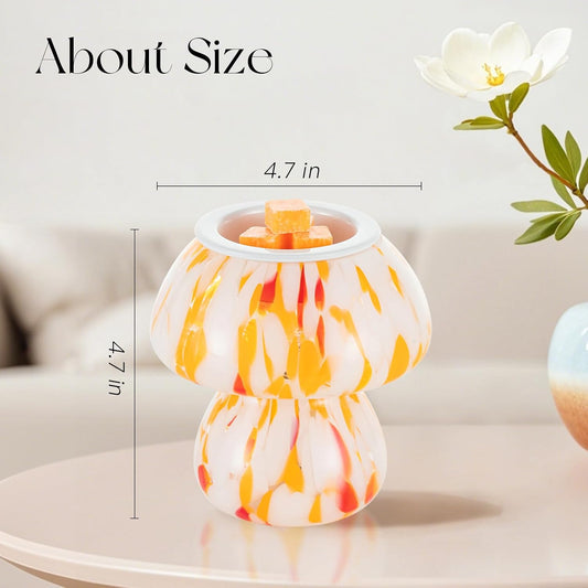 Candeldo Mushroom Wax Melt Warmer: Wax Melter Warmer with Timer Cute Melter Fragrance Candle Lamp Home Decor Mothers Day Birthday Gift for Women