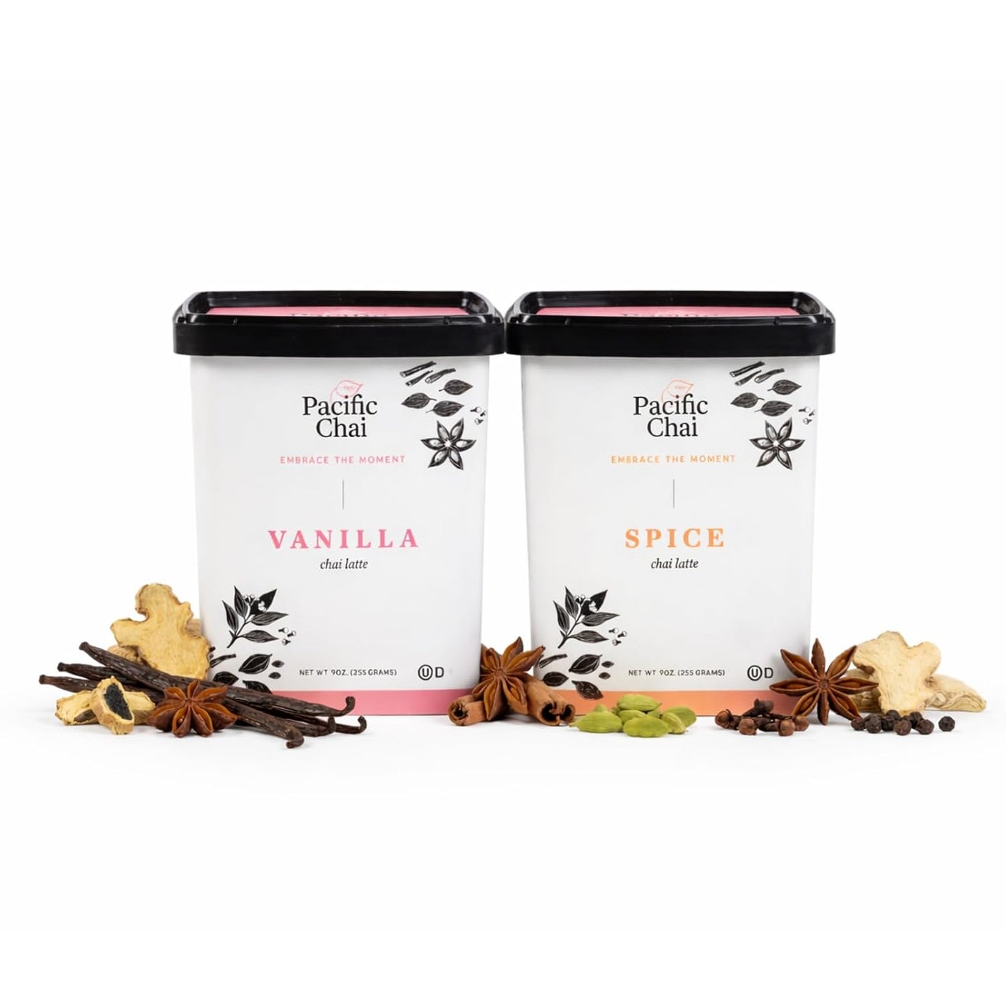 Pacific Chai Matcha Chai Latte Mix, Instant Matcha Tea Latte Drink Mix, Gluten Free, Kosher Certified Powder Beverage, Café Style Latte, 9 Oz (Pack of 1)