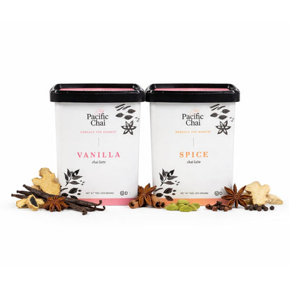 Pacific Chai Matcha Chai Latte Mix, Instant Matcha Tea Latte Drink Mix, Gluten Free, Kosher Certified Powder Beverage, Café Style Latte, 9 Oz (Pack of 1)
