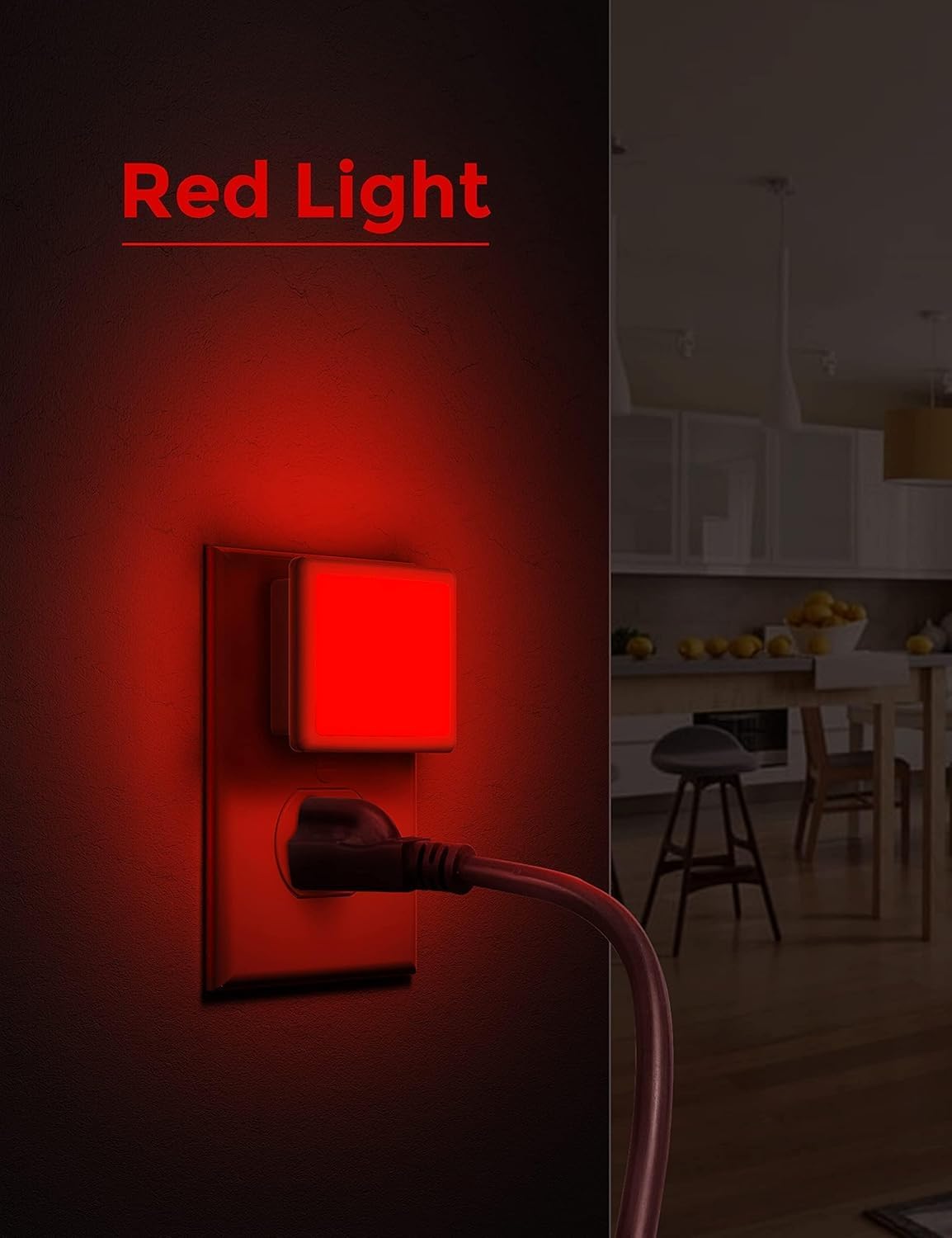 L LOHAS LED Night Lights Plug into Wall,[6-Pack] Plug in Night Light,Dusk to Dawn Sensor, 1800K Amber Light,0.3W Bright Nightlight Auto-On/Off for Adults Bedroom Bathroom Hallway Halloween