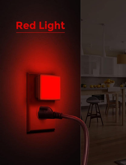 L LOHAS LED Night Lights Plug into Wall,[6-Pack] Plug in Night Light,Dusk to Dawn Sensor, 1800K Amber Light,0.3W Bright Nightlight Auto-On/Off for Adults Bedroom Bathroom Hallway Halloween