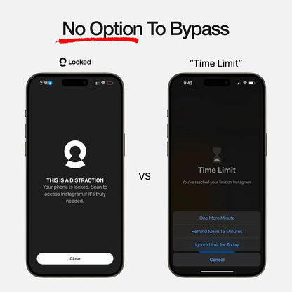 Locked Card Physical App Blocker & Screen Time Control, Subscription-Free