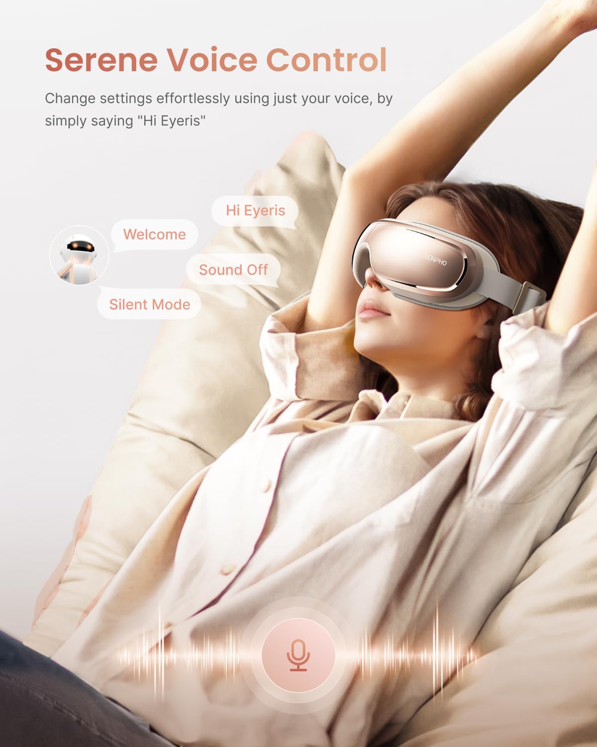 RENPHO Eyeris 3 Eye Massager with Heat and Cooling, Massaging Eye Mask