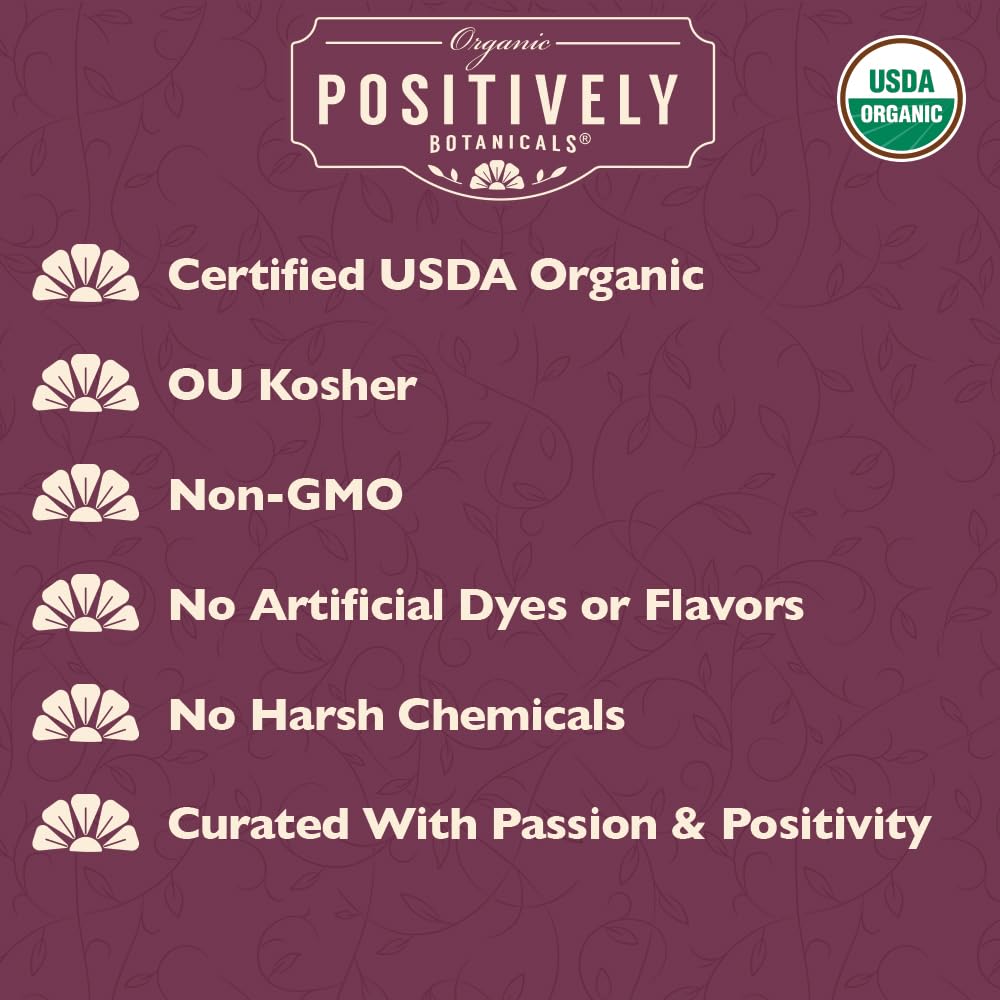 Organic Positively Botanicals Company, Elderberry, Herbal Tea Loose Leaf Botanical, 4 Ounce
