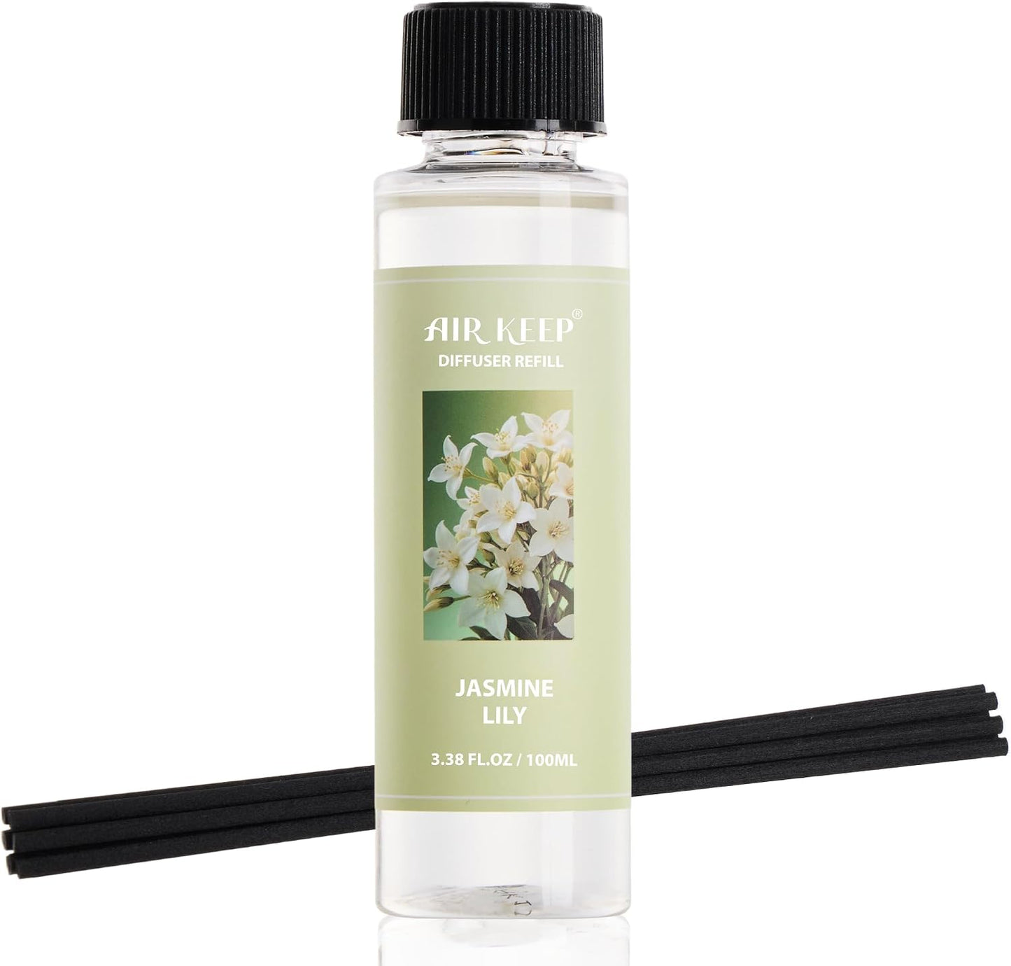 Airkeep Reed Diffuser Set,3.38 fl oz (100 ml) - Clean Linen Oil Diffusers with 8 Reed Sticks,Home Fragrance Reed Diffuser for Bathroom Shelf Decor