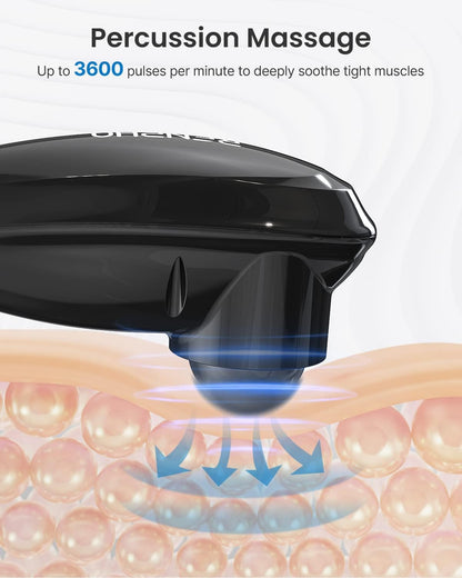 RENPHO Extend Massage Gun, Electric Handheld Massage Gun Deep Tissue, Portable Mini Massage Guns Type-C Charging, Percussion Massager for Neck and Back, Gifts for Women/Men