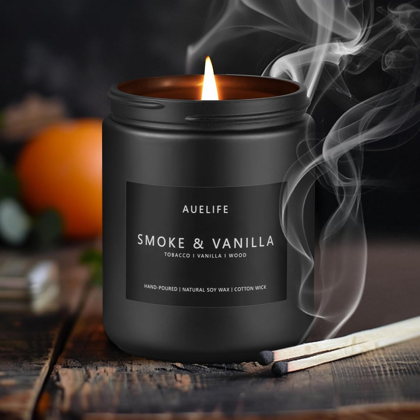 Scented Candles Set | Men Candle Set, Scented Candles for Home, Gifts for Men Aromatherapy Gift Set - 4 Pack Manly Gifts for Dad Fathers Day, Soy Candle of Leather/Smoke & Vanilla/Oak/Lavender