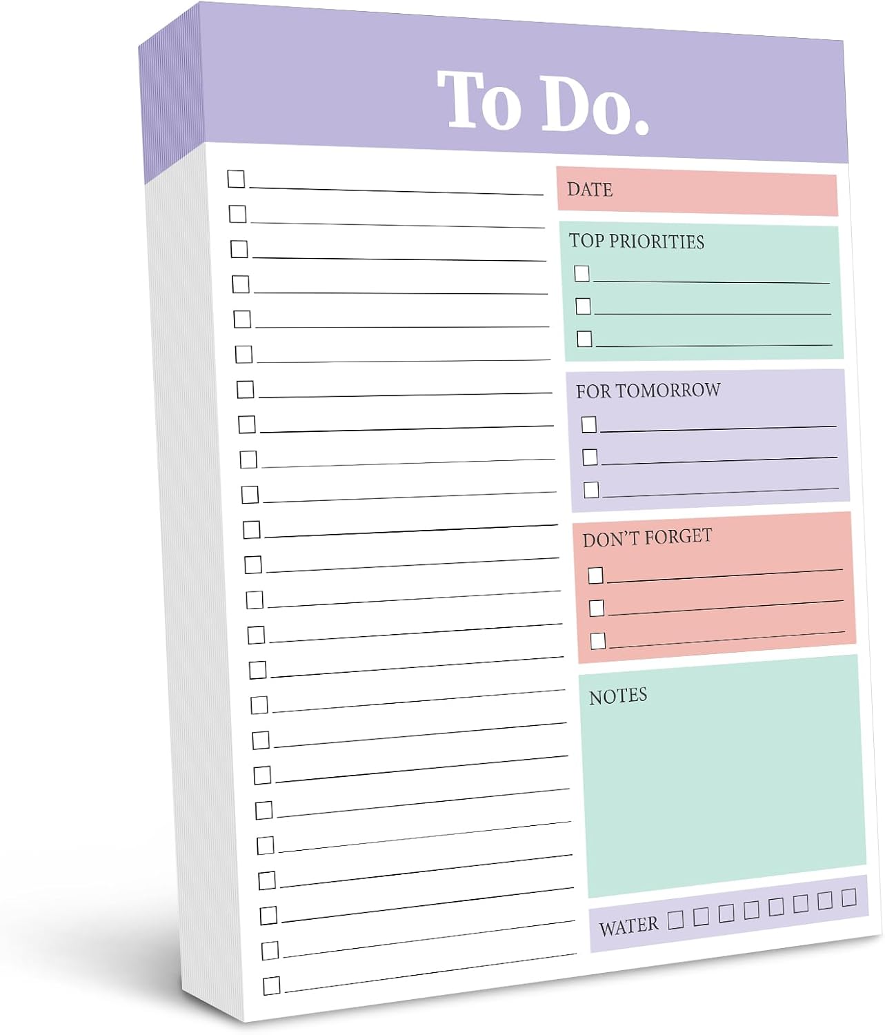 Spakon 300 Sheets Daily to Do List Notepad Notebook Library Card to Do Planner Checklist Memo Writing Pad Schedule Reminder Office Homework Planner for Task, 6" x 8(Classic,White)