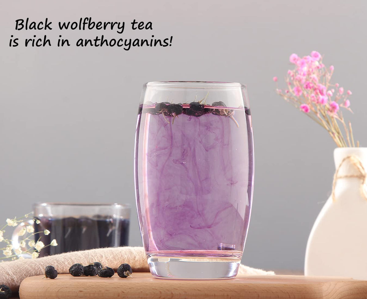Premium Dried Black Goji Wolfberry tea-8Oz/227g,100% Natural 黑枸杞 & No Additives Goji Berry.
