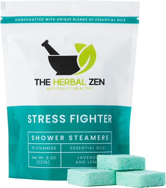The Herbal Zen Stress Fighter Shower Steamer Aromatherapy Relief - 10 Pack
