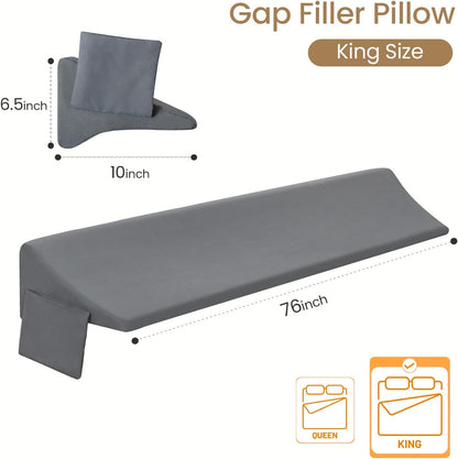 Vekkia 24" x 24" x 5.5" Bed Wedge Pillow for Sleeping – Triangle Pillow for Sleep Apnea, Acid Reflux, Snoring & Back Support, Post-Surgery Recovery, with Pockets & Washable Cover