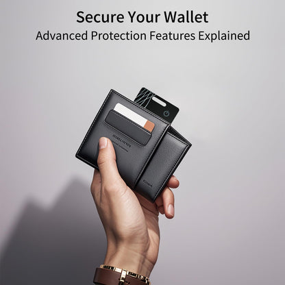 Ultra-Thin Wallet Tracker Card Works with Apple Find My, Rechargeable Slim Tracking Card, Bluetooth Tracker for Wallets, Key Finder & Item Locator for Luggage, Passports - MFi Certified iOS Only