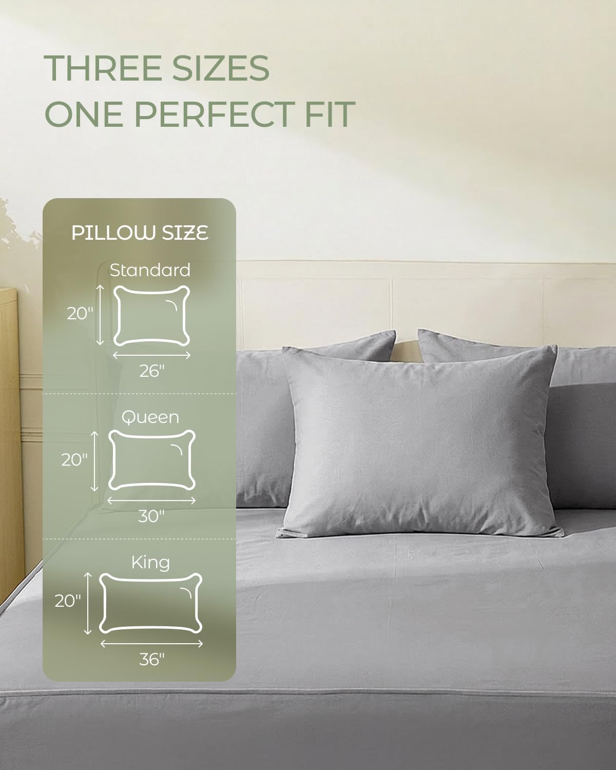 FAUNNA 100% Cotton Pillow Protectors, Bed Bug Proof, Hypoallergenic, Featuring Antimicrobial Product Protection for Enhanced Freshness, Premium Breathable Zippered Protectors(Standard Size, 4 Pack)