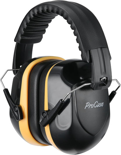 ProCase NRR 28dB Noise Reduction Ear Muffs, Foldable Adjustable Passive Noise Cancelling Headphones for Adults Kids Autism, Hearing Protection for Shooting, Construction, Mowing, Studying -Black - Colors B