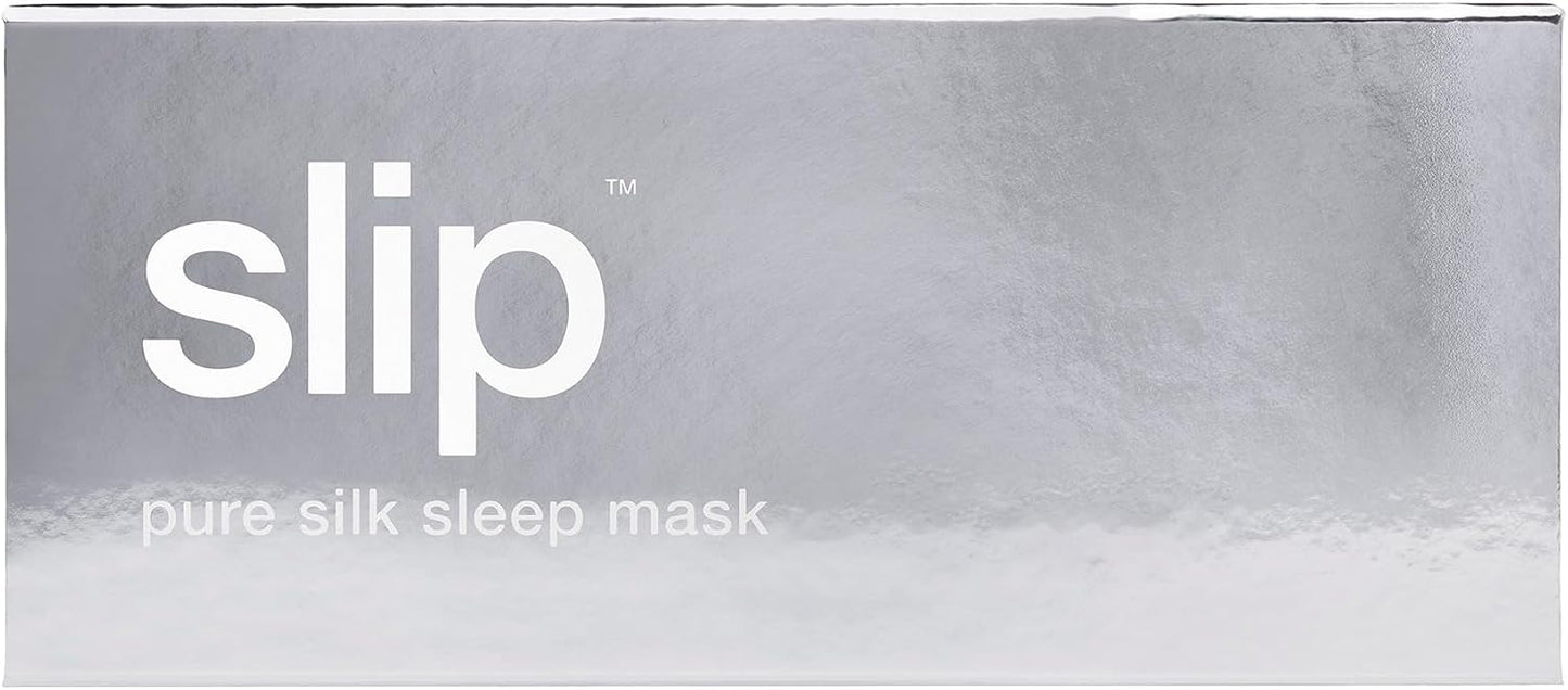 slip Pure Silk Sleep Mask - 100% Mulberry Silk, Ultra Soft & Comfortable, Blocks Light for Restful Sleep| Adjustable Strap for Perfect Fit, Gentle on Skin & Hair (Black - 1 Count Pack of 1)
