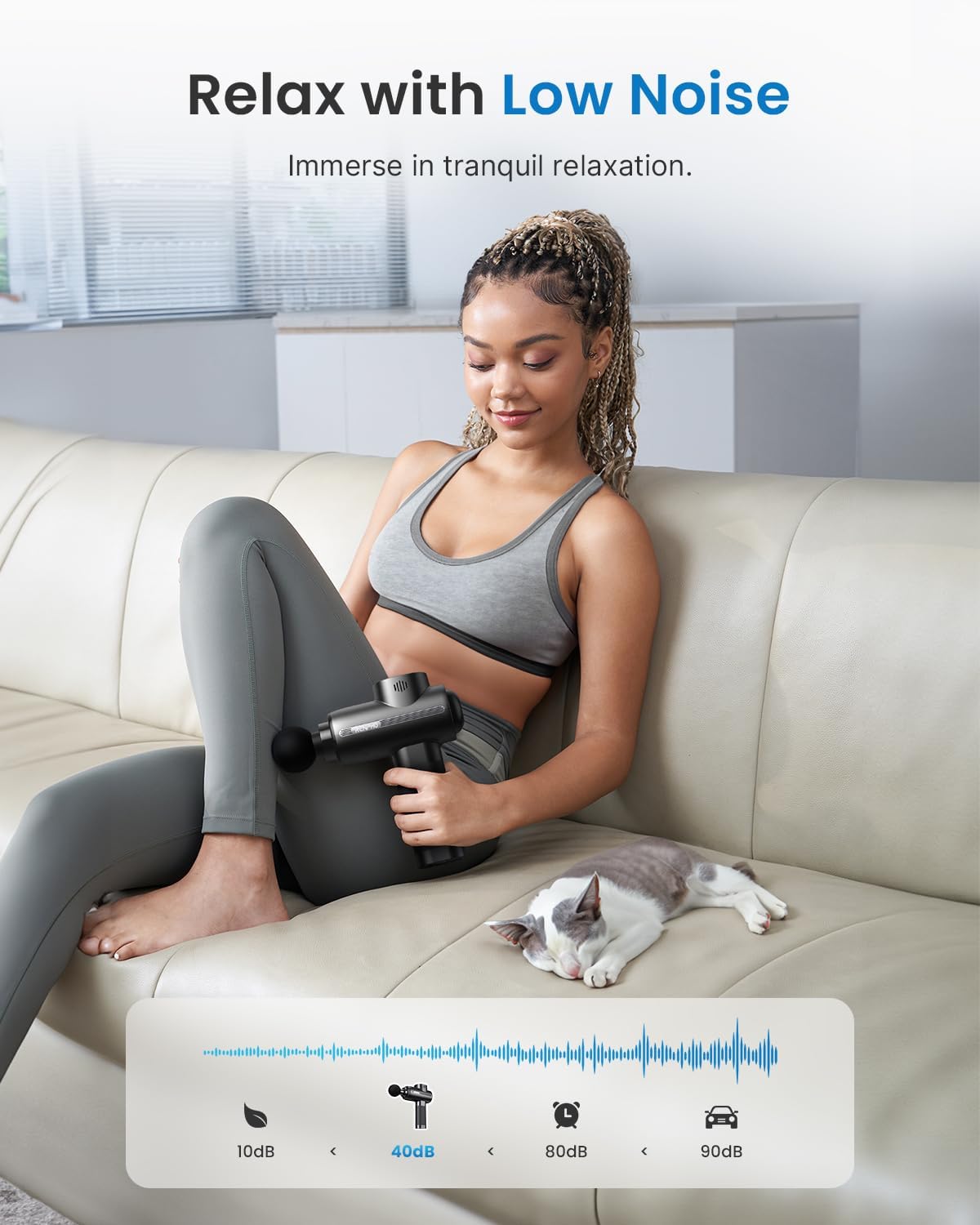 RENPHO Active Thermacool Massage Gun Deep Tissue with Heat and Cold, FSA Eligible, Back Massager for Muscle Relief, HSA, Percussion Body Masajeador for Men Women Athletes, Portable with Case
