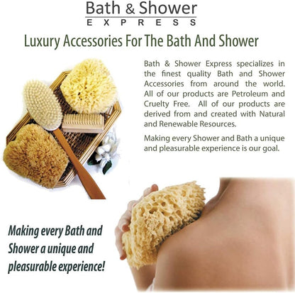 Sea Wool Sponge 5-6" (Large) by Bath & Shower Express ® Natural Renewable Resource, Esponja for Exfoliating and Washing Body