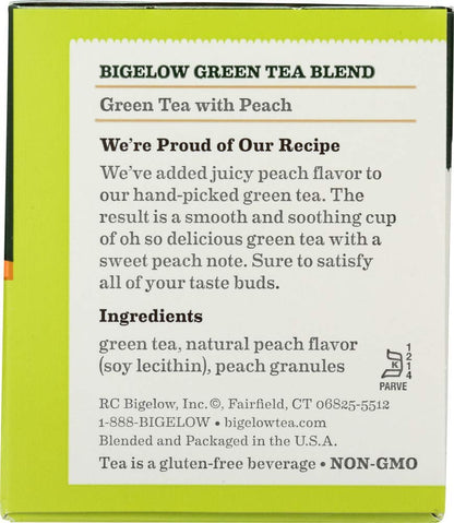 Bigelow Tea Green Tea with Mint, Caffeinated Tea with Green Tea and Peppermint, 20 Count (Pack of 6), 120 Total Tea Bags