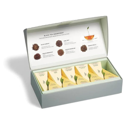 Tea Forte Premium Petite Presentation Box Gift Set Sampler, 10 Count, 2 of Each Blend Individually Wrapped Handcrafted Pyramid Infuser Bags, Demoiselle Tea