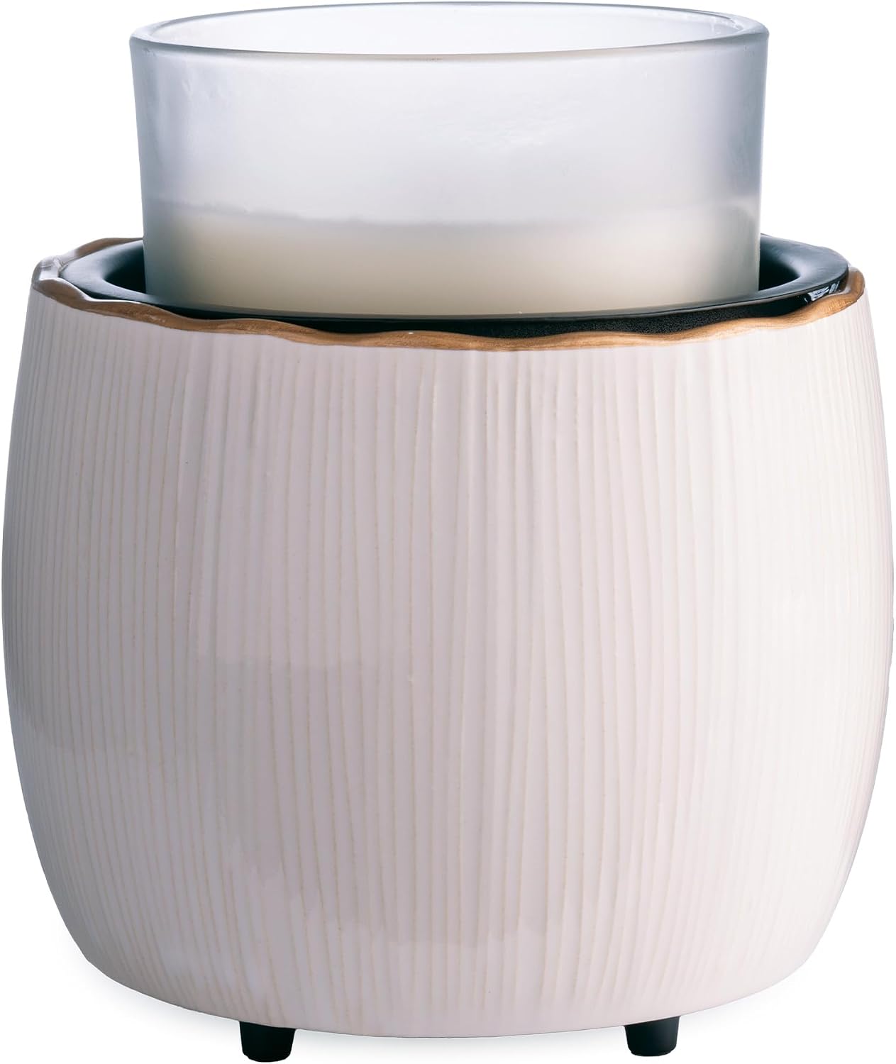 Candle Warmers ETC. Illumination Fragrance Warmer- Light-Up Warmer for Warming Scented Candle Wax Melts and Tarts or to Freshen Room, White Harmony