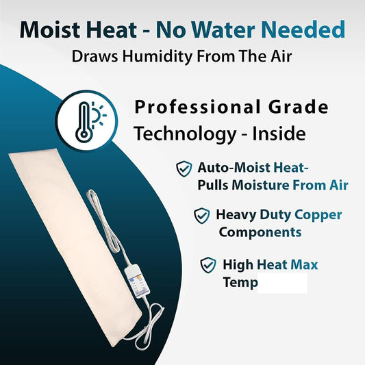 Thermotech Moist Heating Pad, Digital Timer, King 26 x 14 in