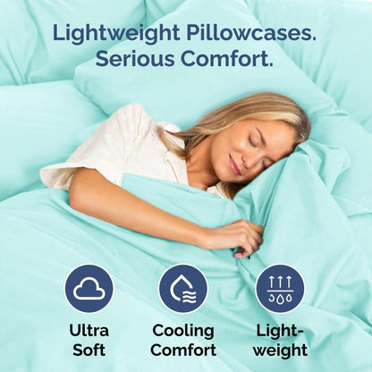 Standard Pillow Cases Set of 10 - Ultra Soft Hotel Quality Pillowcase Covers - Comfy, Cozy & Wrinkle Free - Shrink, Stain and Fade Resistant - Machine Washable Pillow Protectors - 10 Pcs Set - White - Colors B