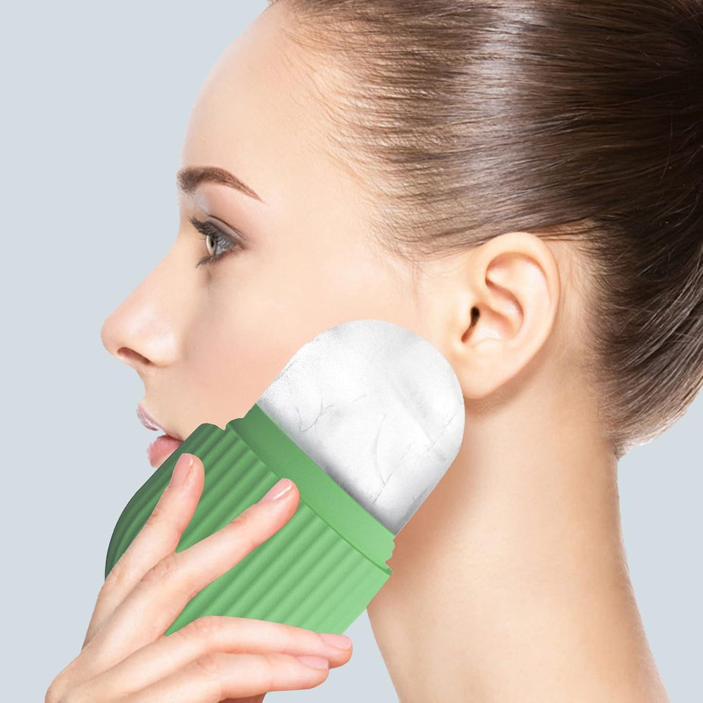 Joyeee Ice Face Roller, Reusable Silicone Mold Face Massage Eye Facial Beauty Skin Care Tools Apply Ice for Shrink Pores Anti Wrinkle Reduce Puffiness Improve Skin Elasticity, Striped