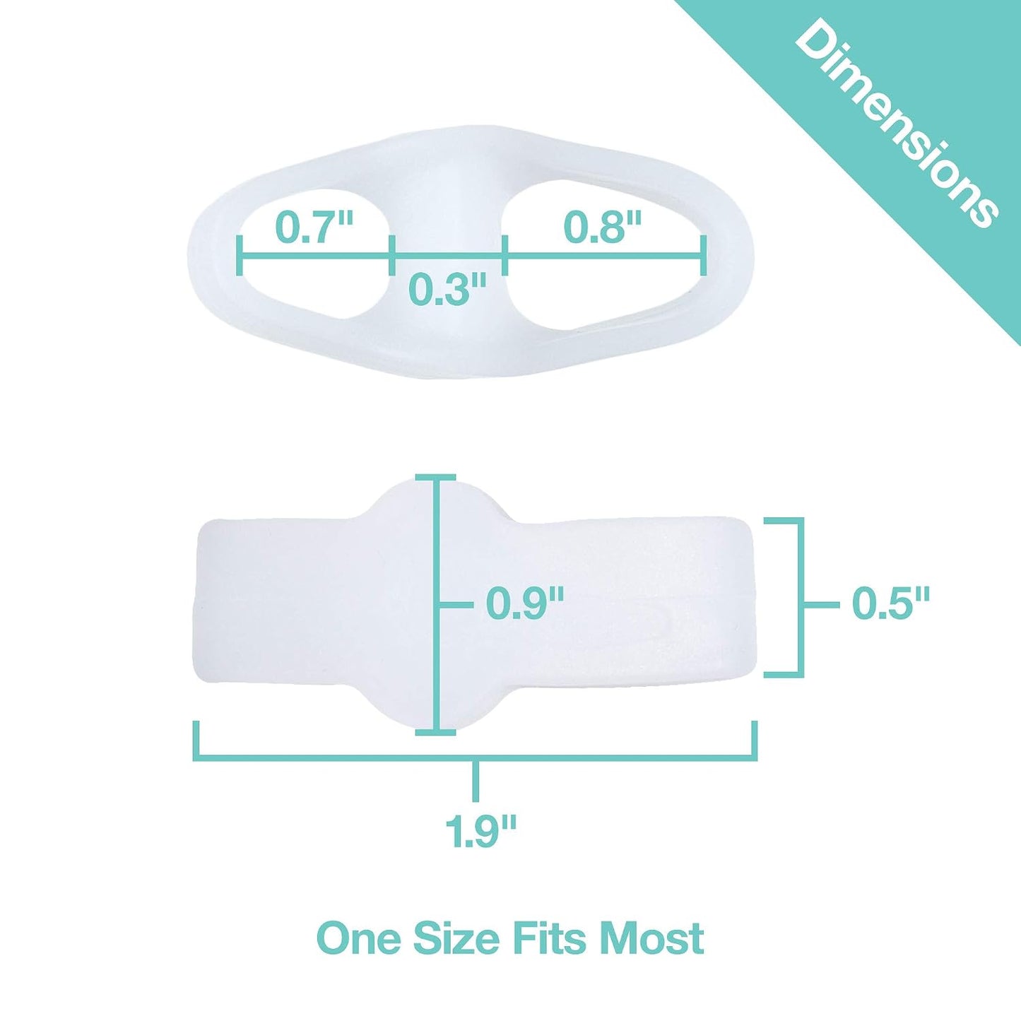 ZenToes Double Loop Gel Toe Spacers, Big Toe Straightener, 1 Pair