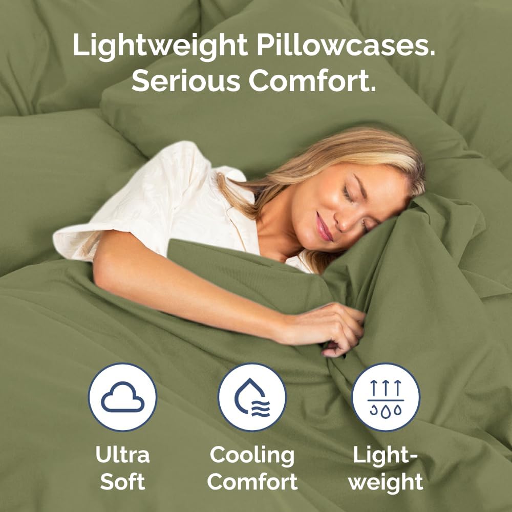 Standard Pillow Cases Set of 10 - Ultra Soft Hotel Quality Pillowcase Covers - Comfy, Cozy & Wrinkle Free - Shrink, Stain and Fade Resistant - Machine Washable Pillow Protectors - 10 Pcs Set - White - Colors A