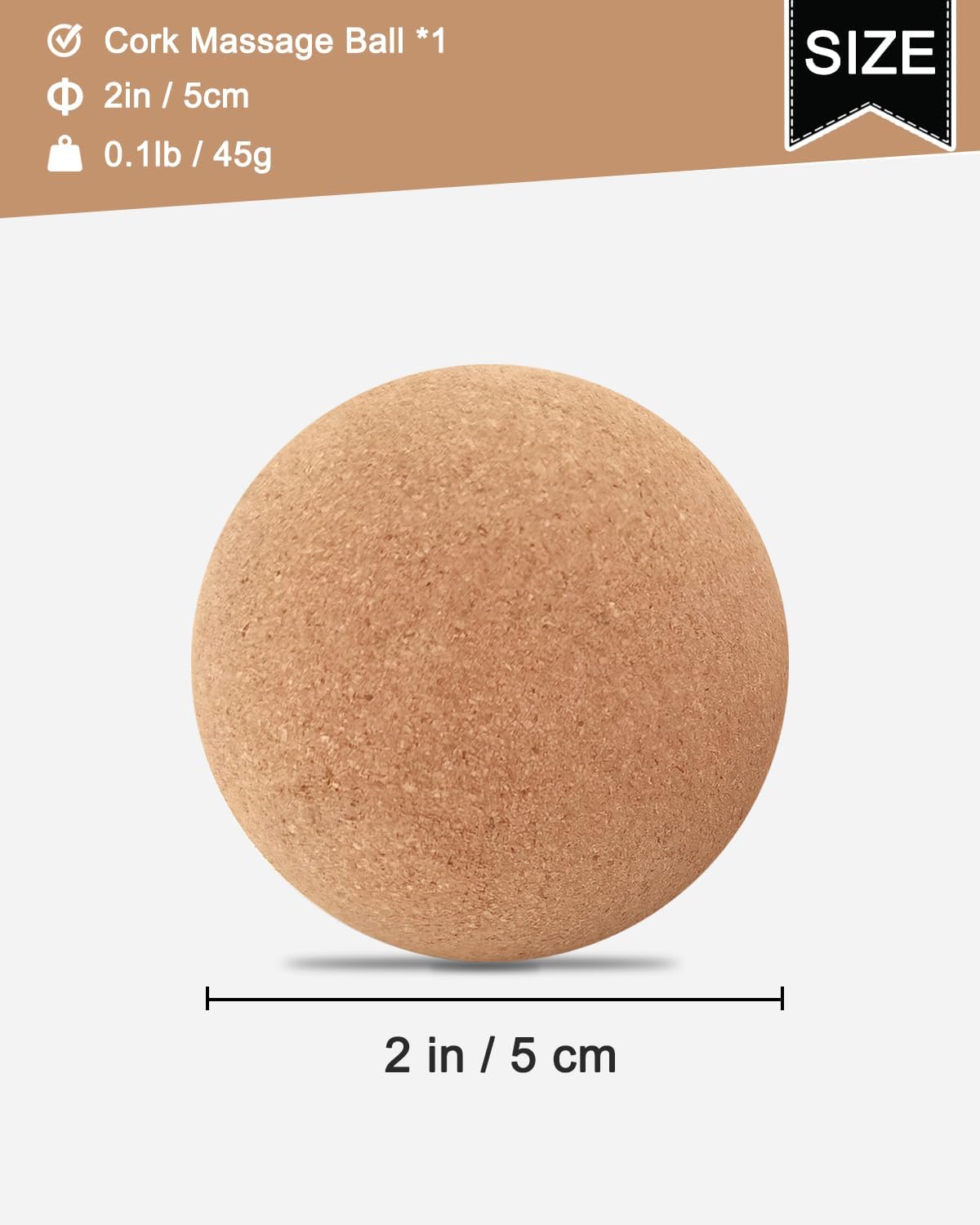 KITWILD Cork Peanut Massage Ball, Peanut Double Lacrosse Massage Ball for Deep Tissue Muscle Massage, Myofascial Release, Muscle Knots, and Yoga Therapy