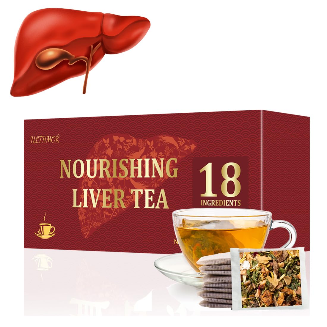 120 Premium Turmeric, Ginger, Cinnamon Blend Tea Bags, 100% Natural & No Additives & Caffeine Free.