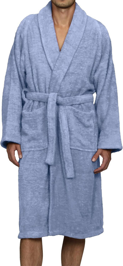Cotton Unisex Terry Robe, Soft And Absorbent Robes For Men And Women, Bathroom Accessories