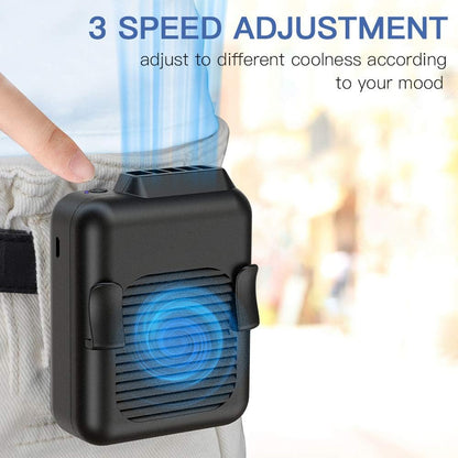 Koonie Waist Clip-on Belt Fan, 23h Use Time, Strong Airflow, 3 Speed Levels