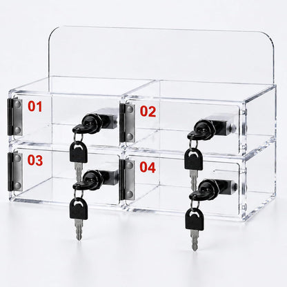 Threan 12 Slot Cell Phone Storage Box, Acrylic Clear Cell Phone Storage Cabinet Wall Mounted with Door, Locks and Keys for Office School Factory
