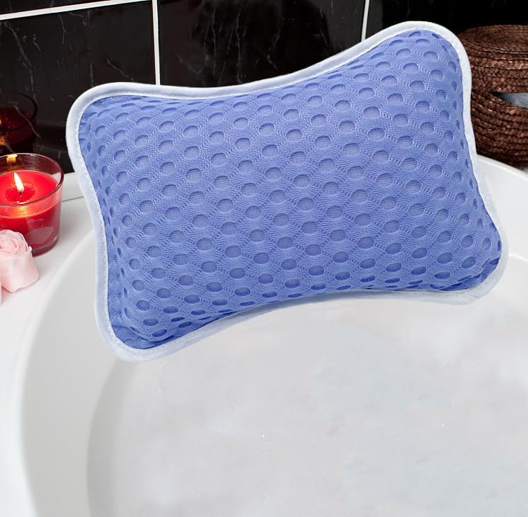 Bath Pillows for tub,Home Spa Pillows for Bathtub, Hot Tub,Head and Neck Support with 2 Strong Suction Cups,White