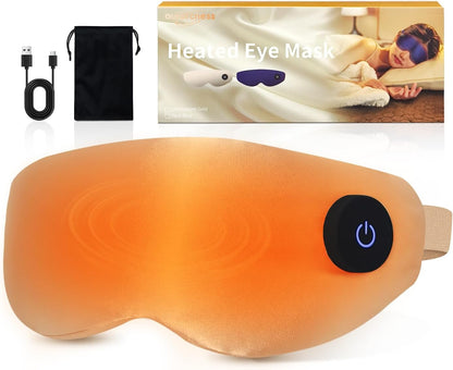 Heated Eye Mask for Dry Eyes, Cordless Sleep Mask with Warm Compress