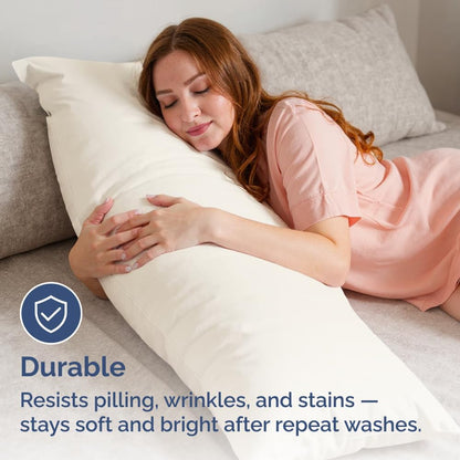 Standard Pillow Cases Set of 10 - Ultra Soft Hotel Quality Pillowcase Covers - Comfy, Cozy & Wrinkle Free - Shrink, Stain and Fade Resistant - Machine Washable Pillow Protectors - 10 Pcs Set - White - Colors B