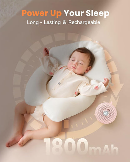 Dreamegg Portable Noise Machine for Baby Adult, Features Powerful Battery, 21 Soothing Sound, Noise Canceling for Office & Sleeping, Sound Therapy for Home, Travel, Registry Gift, Classic White