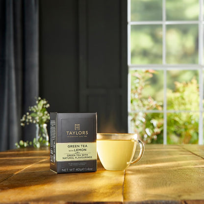 Taylors of Harrogate Green Tea with Lemon Tea Bags, 20ct (Pack of 1)