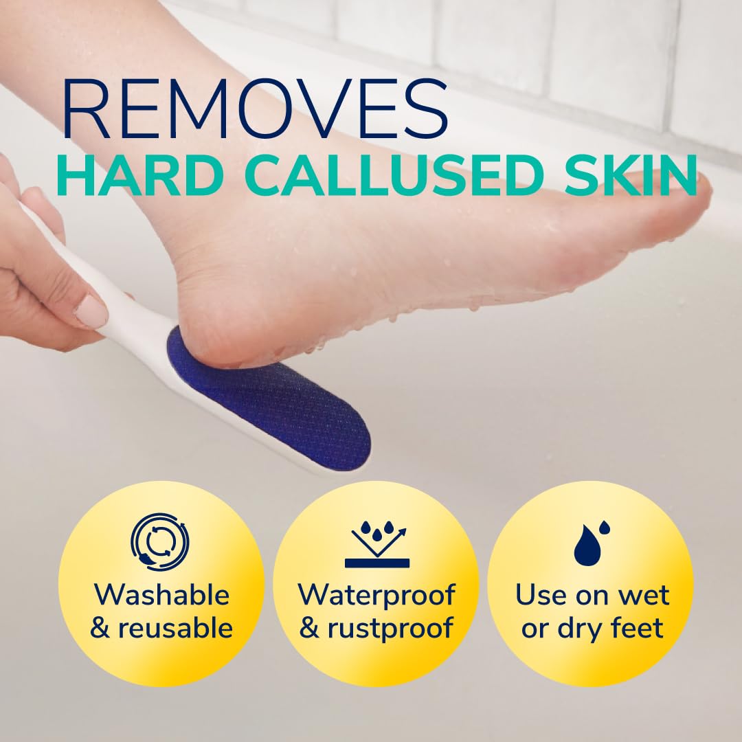 Dr. Scholl's Hard Skin Remover Nano Glass Foot File - Dead Skin & Foot Callus Remover, Long Lasting Buffer, Soft Smooth Feet