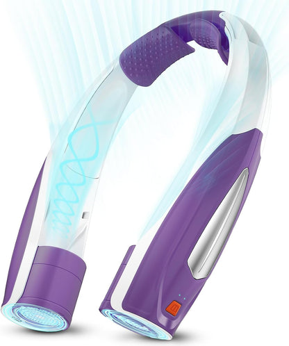 Hionly AI Neck Fan, 6 Speeds Adjustable Portable Personal Fan Rechargeable, Faster Cooling Wearable Fan, Ultra Quiet for Home, Office, Travel, Outdoor