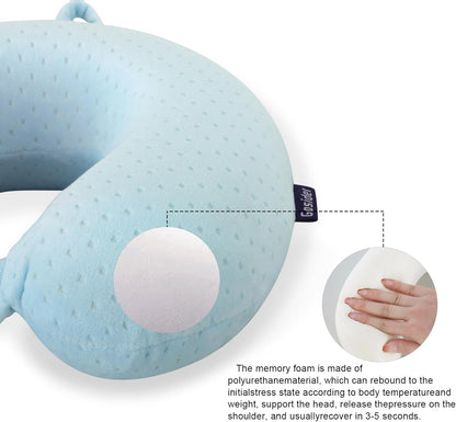 Neck Pillows for Sleeping Travel Pink Travel Pillow Comfortable U Shape Memory Foam Pillows Neck and Head Support Portable Travel Neck Pillow Suitable for Planes, Trains, Self-Driving Cars