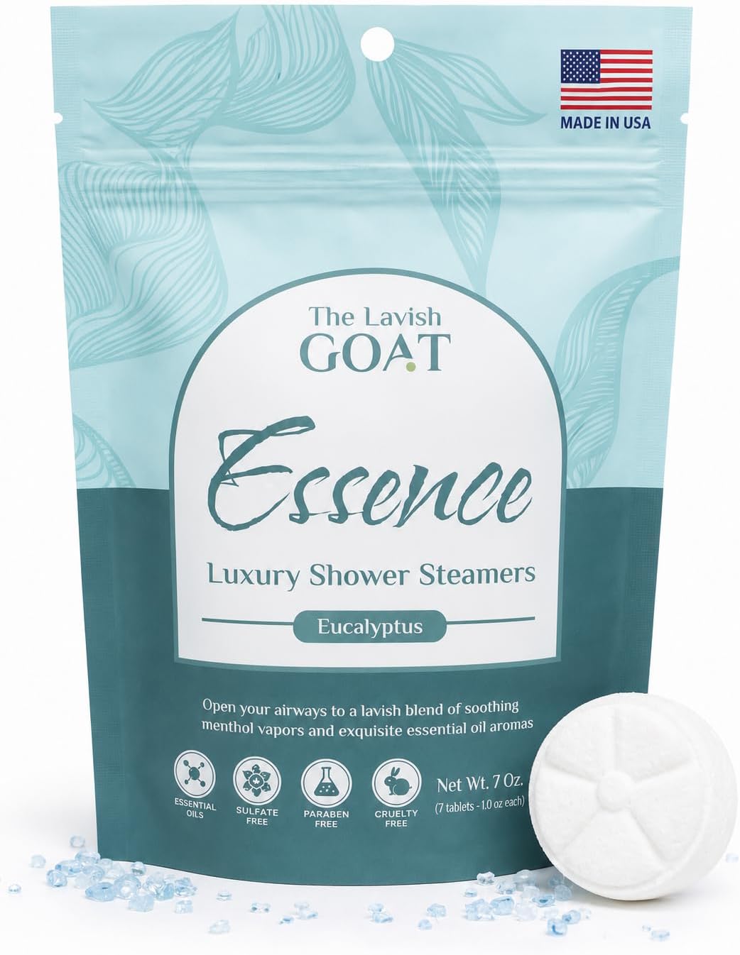 TLG Soothe Shower Steamers Aromatherapy 7 Pack – USA Made with Extra Menthol, Peppermint & Eucalyptus – Shower Bomb for Relaxation, Stress & Sinus Relief – Gift for Men & Women